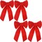 Red Velvet Christmas Bow 9-inch X 16-inch 4 Pack of Holiday Bows